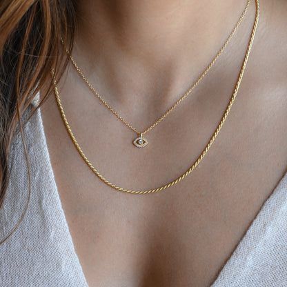Tiny Evil Eye Necklace