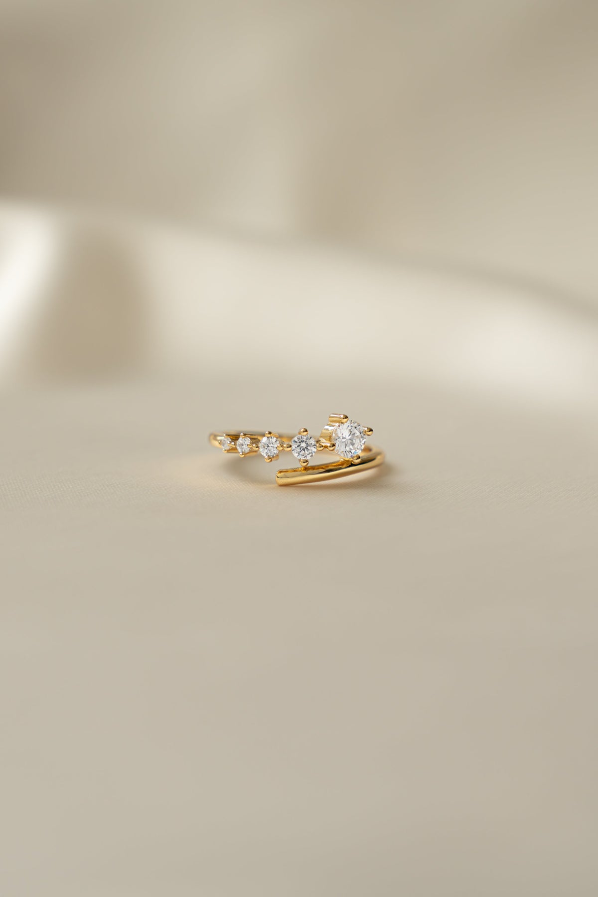 Diamond Bypass Ring