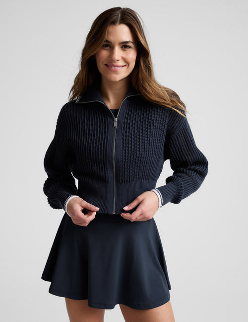 Here's The Stitch Zip Sweater