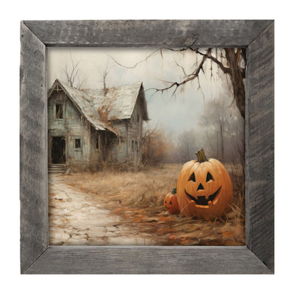 Abandoned house jackolanterns
