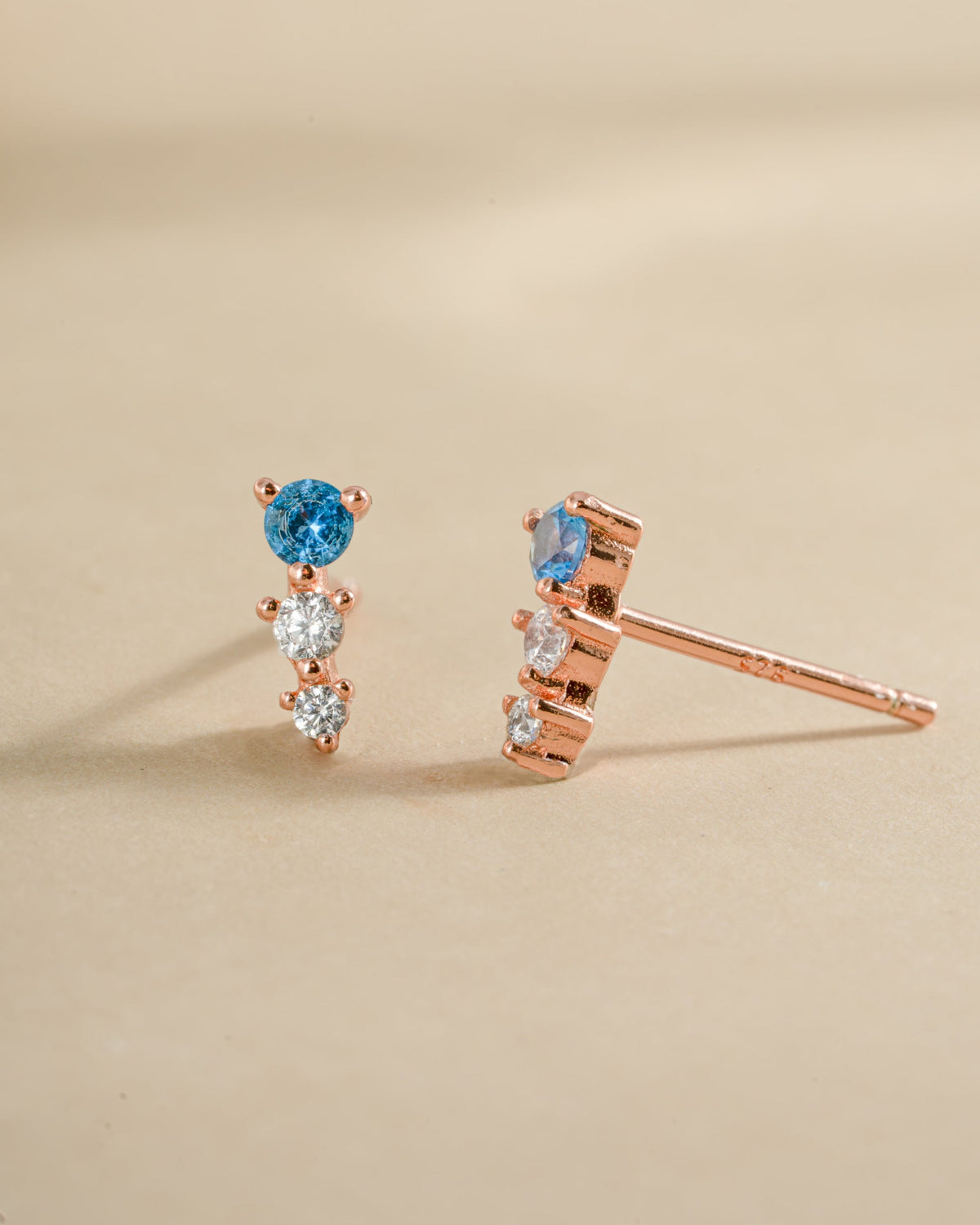 Aqua & Diamond Ear Climber