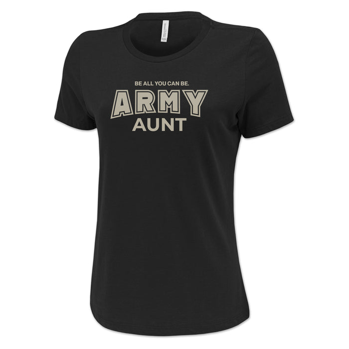 Army Aunt Ladies T-Shirt (Black)