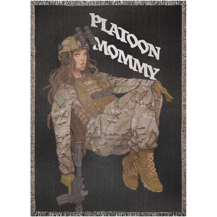Army Mommy Woven Blanket