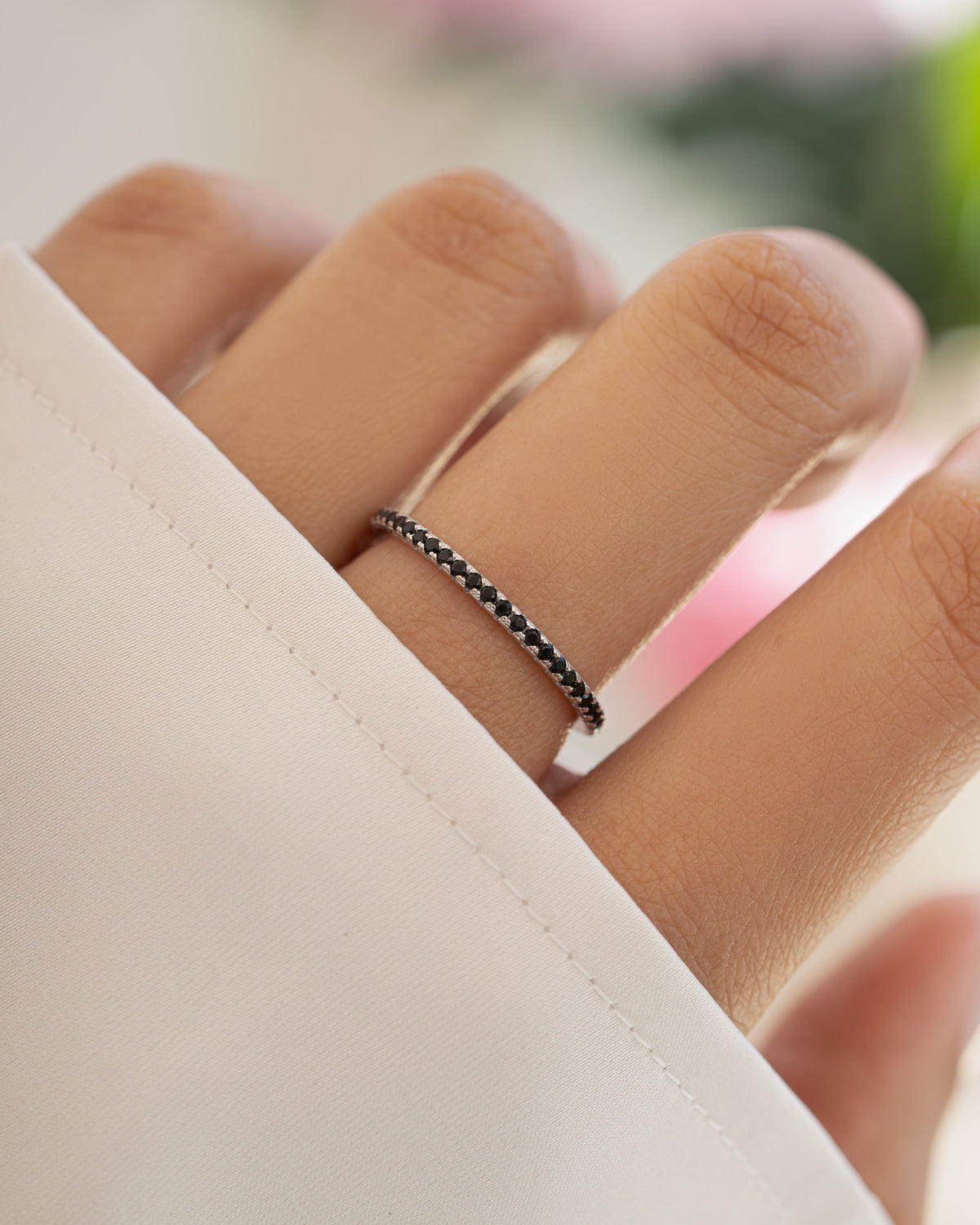 Black CZ Eternity Ring