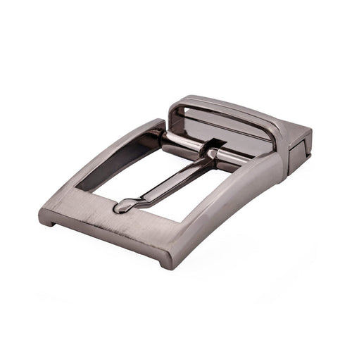 Brush Gun Metal Reversible Belt Buckle