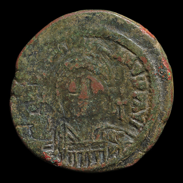 Byzantine Empire, Emperor Justinian I, AE Half-Follis (Sear 208) - 542 to 543 CE - Byzantine Empire