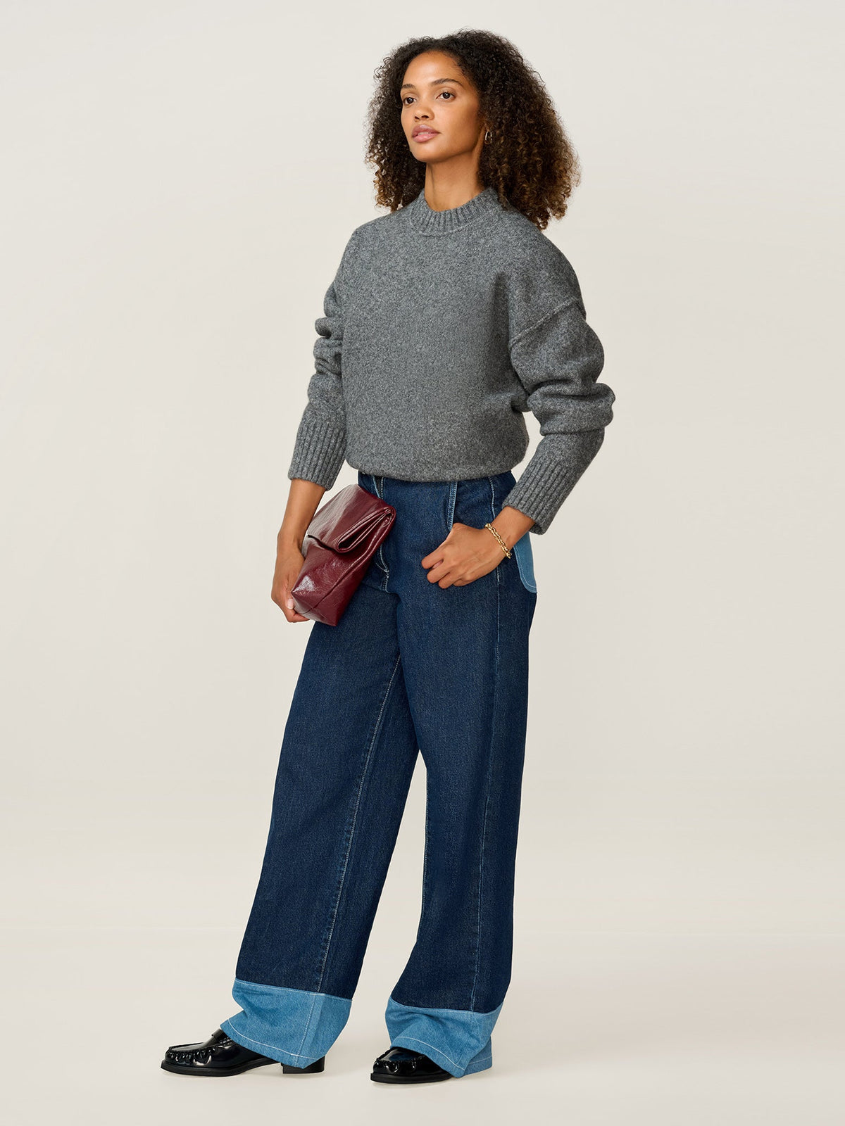 Clementine Jumper in Grey Marl