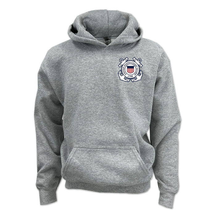Coast Guard Seal Youth Left Chest Hood
