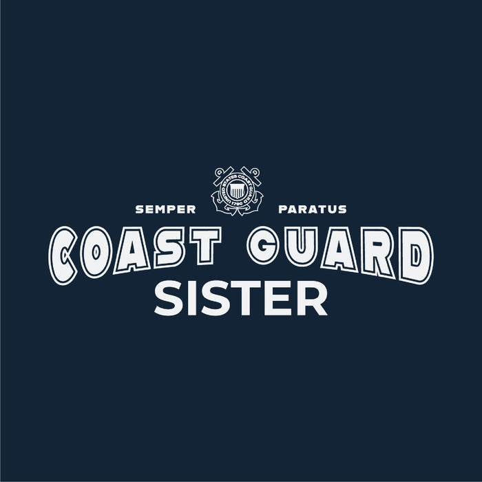 Coast Guard Sister Ladies T-Shirt (Navy)