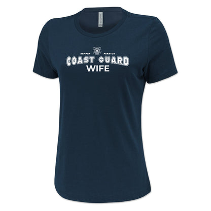 Coast Guard Wife Ladies T-Shirt (Navy)