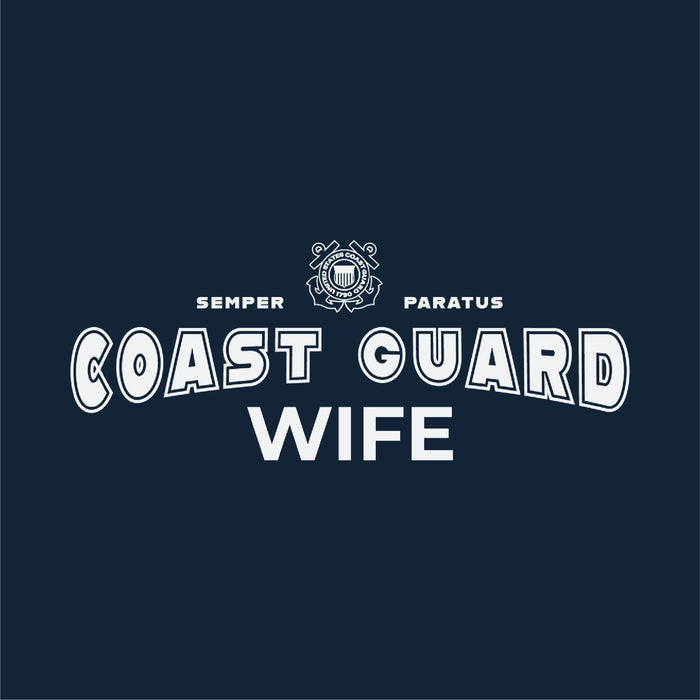 Coast Guard Wife Ladies T-Shirt (Navy)