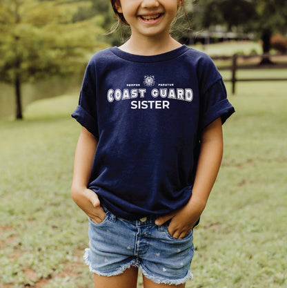 Coast Guard Youth Sister T-Shirt (Navy)