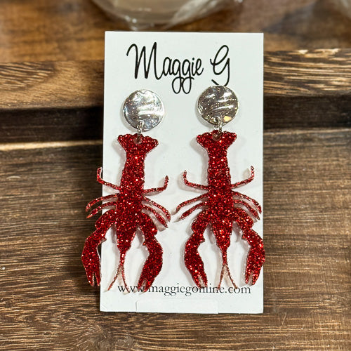 Corn & Crawfish Dangle Earrings