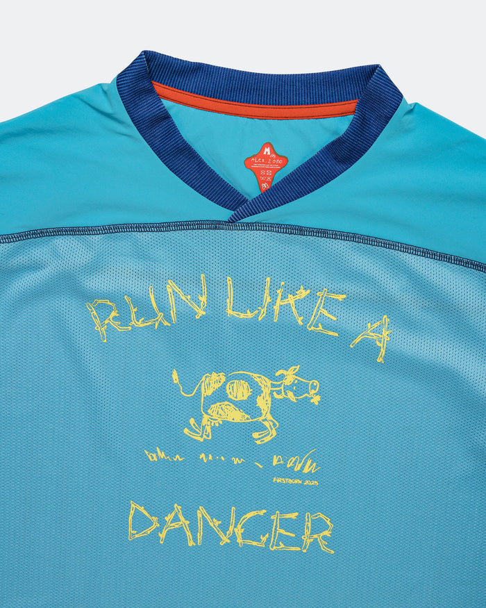 Cow Dancer Mesh Tee - Blue
