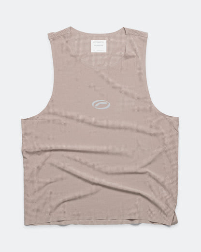 Crop Mesh Singlet - Camel