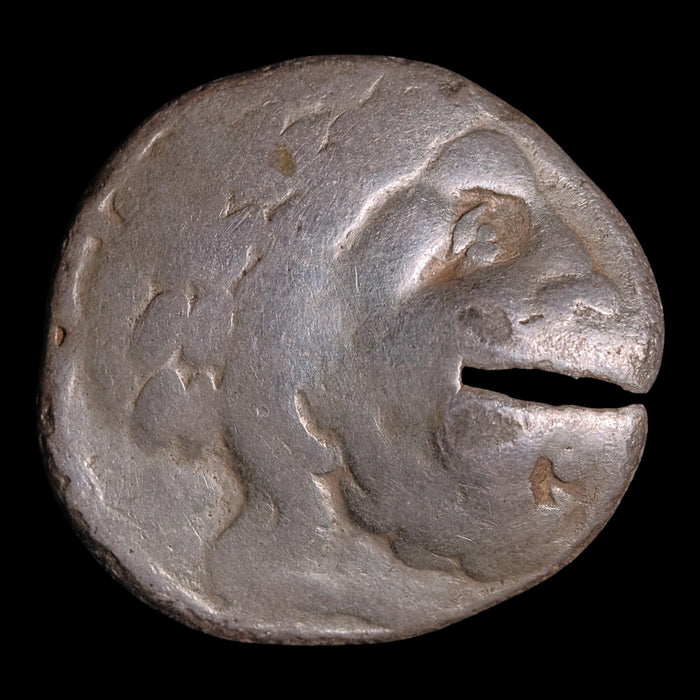 Danube River Region, Celtic Imitation of a Greek AR Tetradrachm (With Test Cut) - c. 200 to 100 BCE - Easten Europe