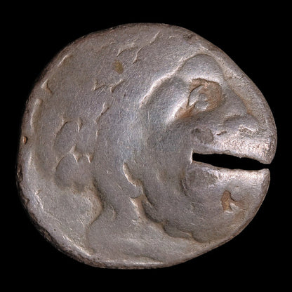 Danube River Region, Celtic Imitation of a Greek AR Tetradrachm (With Test Cut) - c. 200 to 100 BCE - Easten Europe