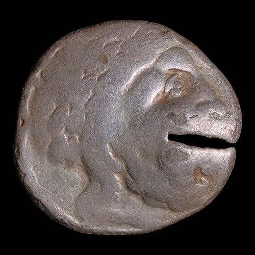 Danube River Region, Celtic Imitation of a Greek AR Tetradrachm (With Test Cut) - c. 200 to 100 BCE - Easten Europe
