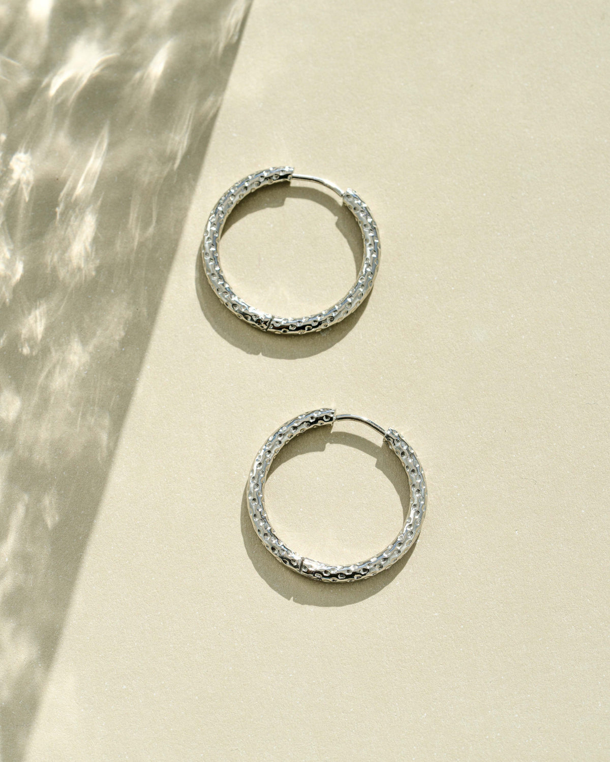 Violet Textured Hoops