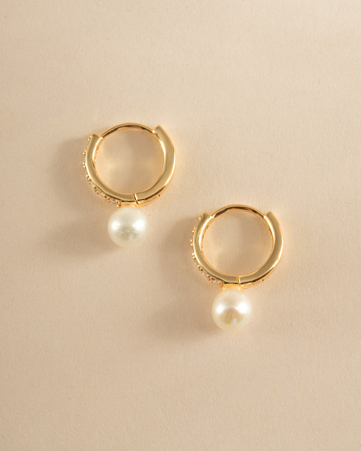 Diamond Pearl Huggies