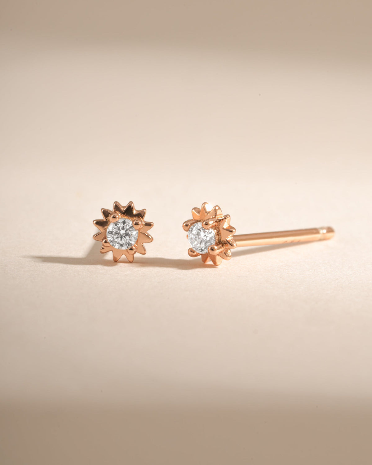CZ Tiny Sunburst Studs