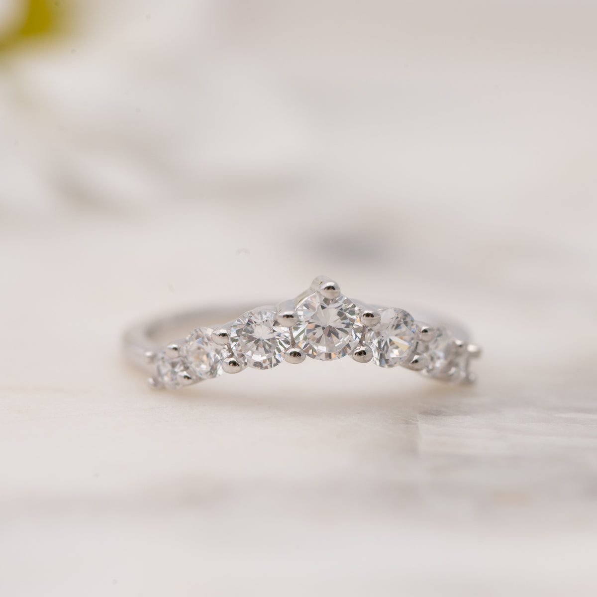 Studded Chevron Ring