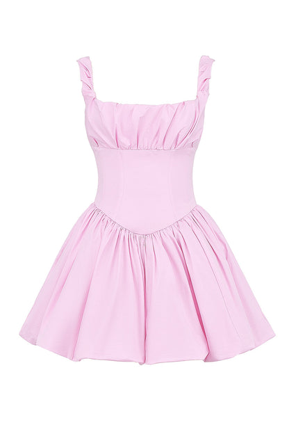cotton candy cotton tulle mini dress