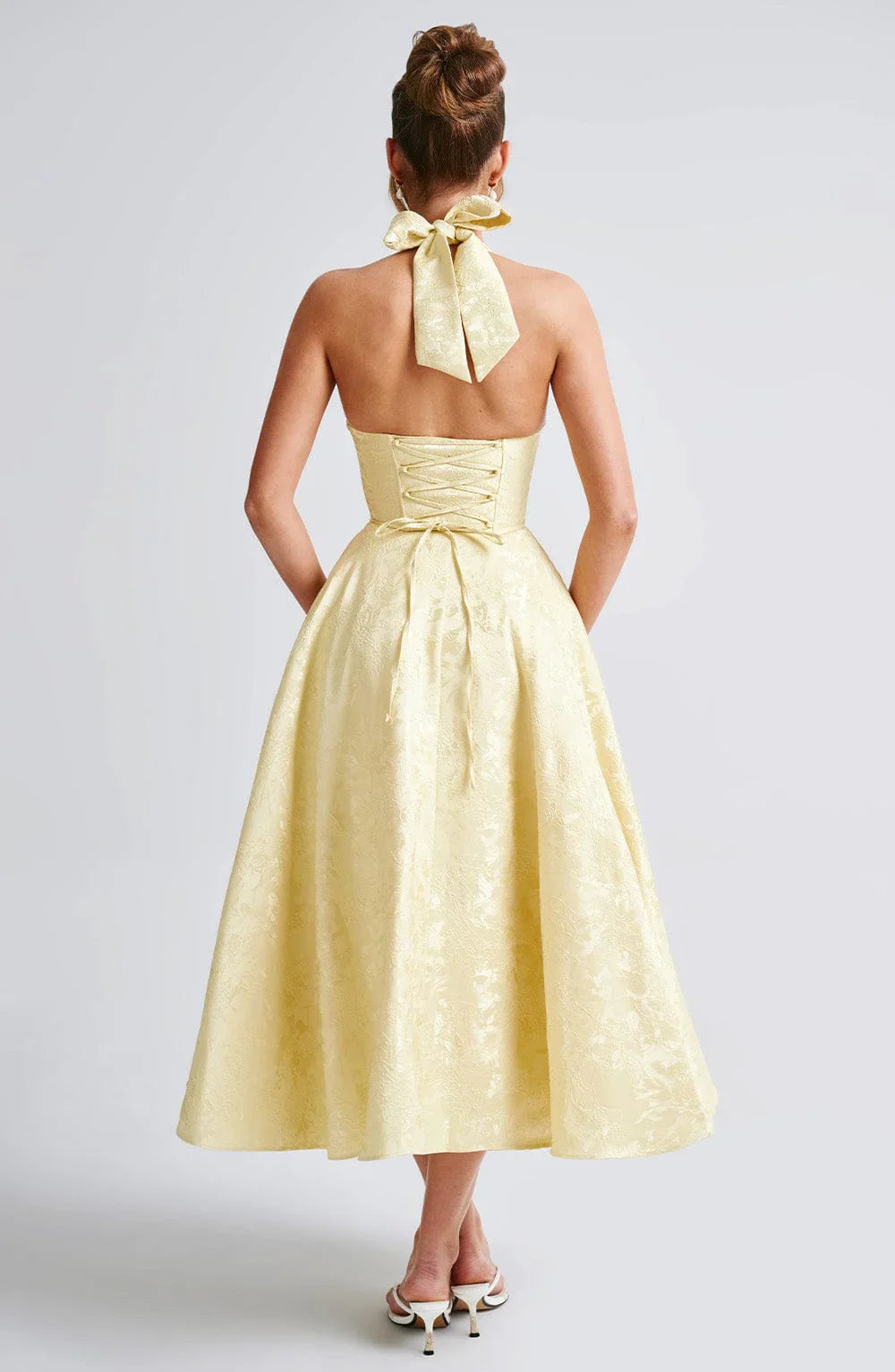 Effie Midi Dress - Lemon