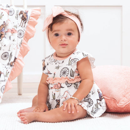 Baby Girl's On The Range Bamboo Bodysuit