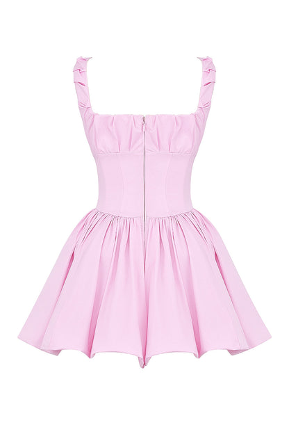 cotton candy cotton tulle mini dress