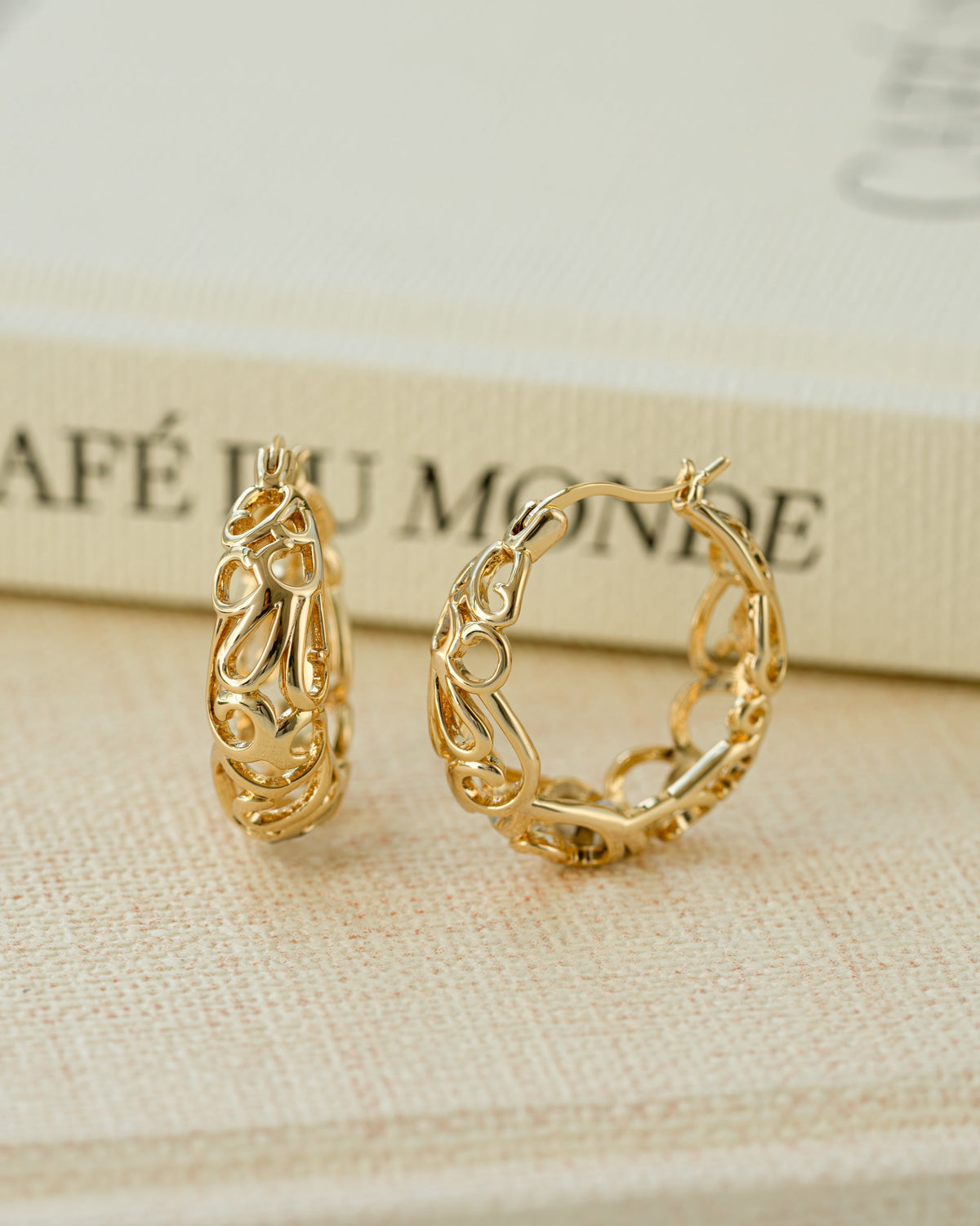 Filigree Tapered Hoops