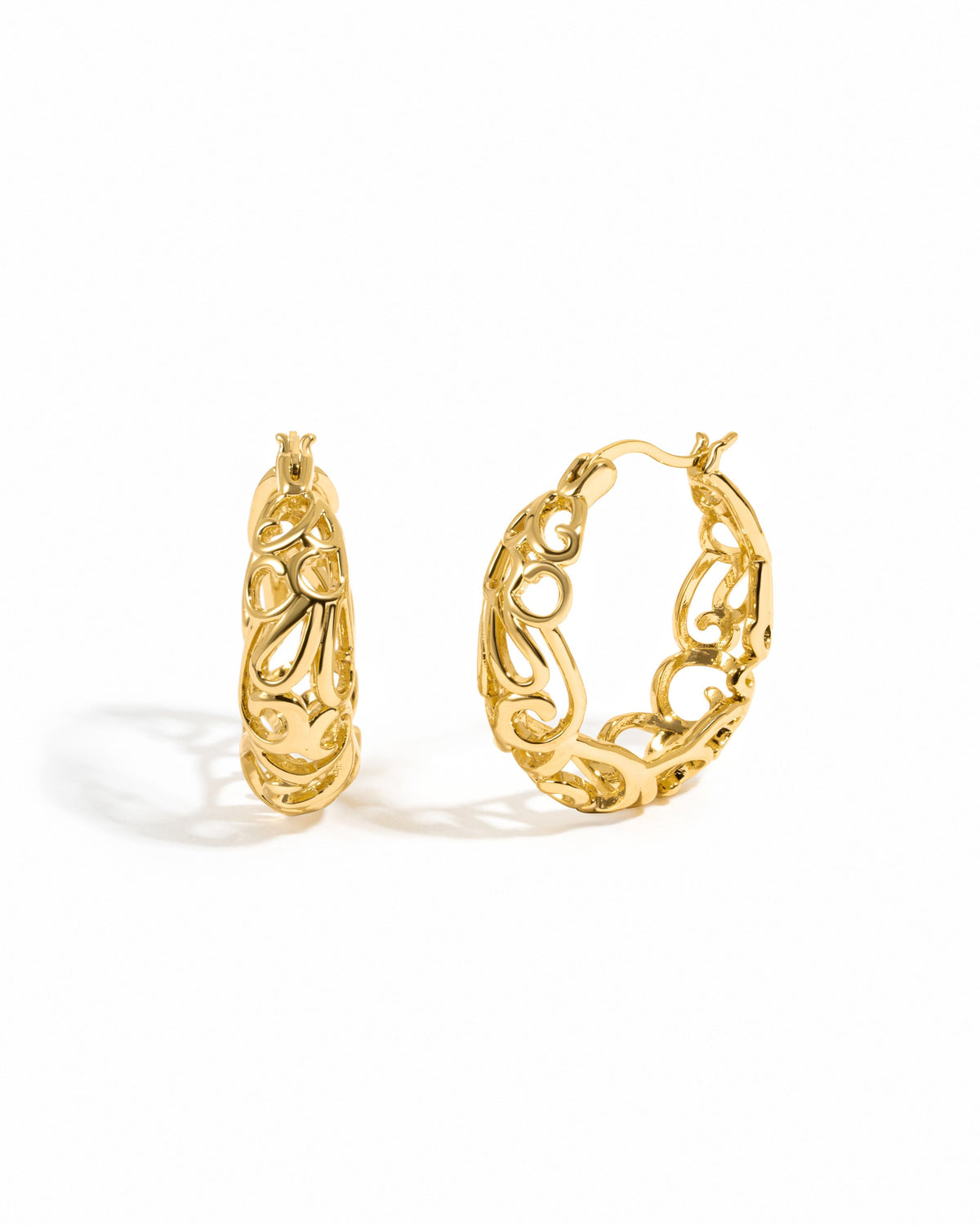Filigree Tapered Hoops
