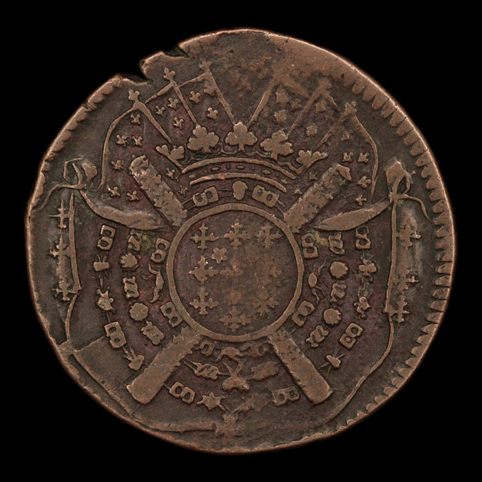 France, City of Lille, Seige Coinage (20 Sols) - 1708 CE - War of the Spanish Succession