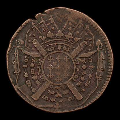 France, City of Lille, Seige Coinage (20 Sols) - 1708 CE - War of the Spanish Succession