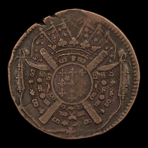France, City of Lille, Seige Coinage (20 Sols) - 1708 CE - War of the Spanish Succession