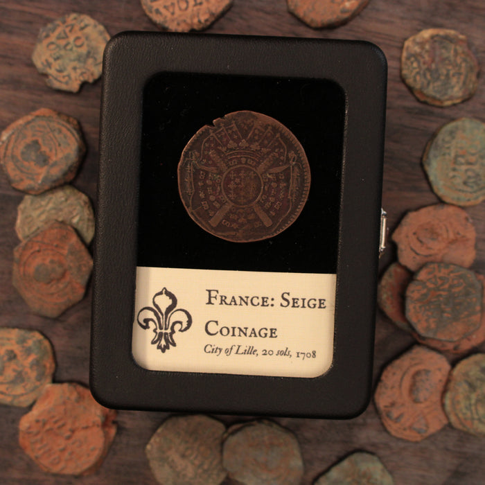 France, City of Lille, Seige Coinage (20 Sols) - 1708 CE - War of the Spanish Succession