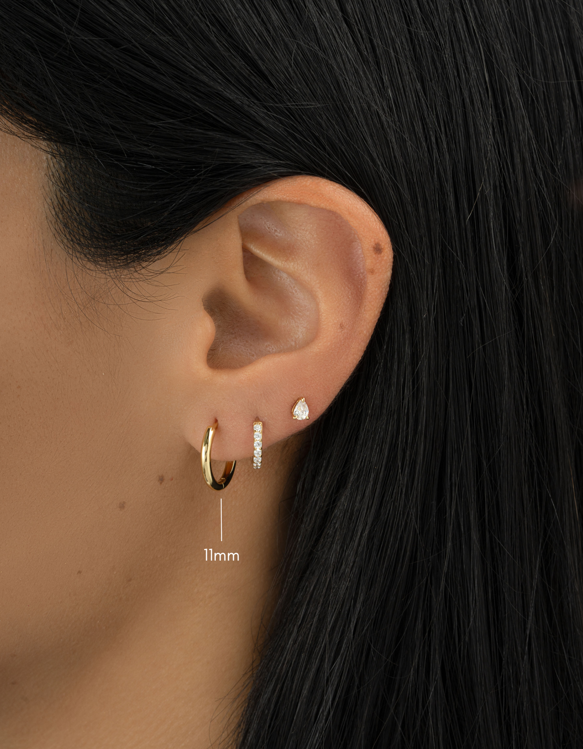 11mm Minimalist Small Hoop Earrings