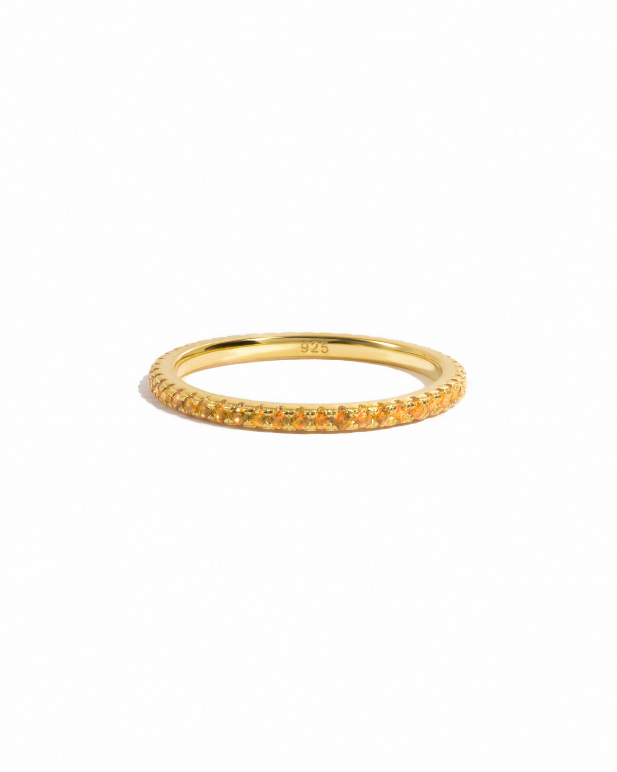 Citrine Birthstone Eternity Rings