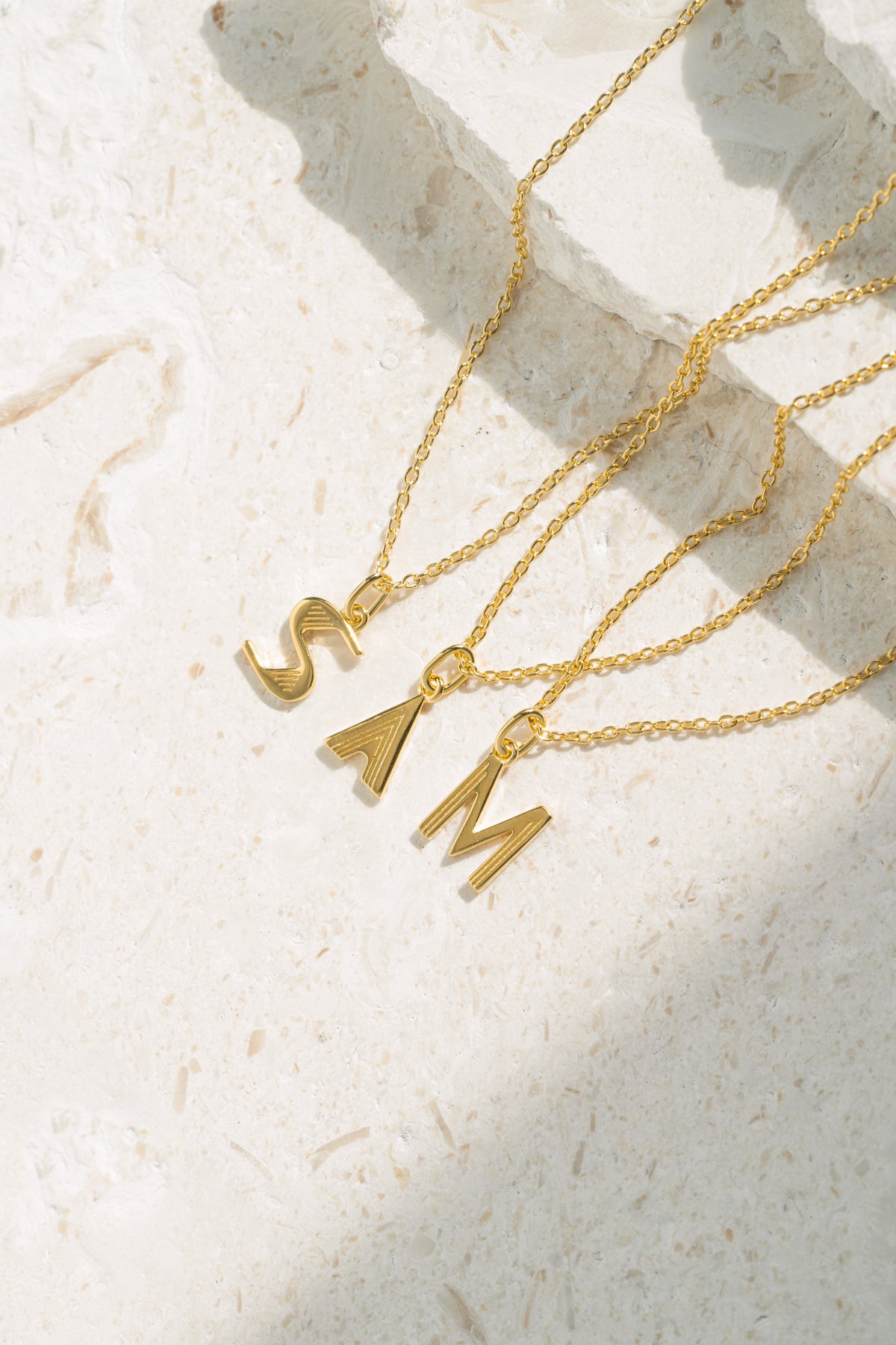 Plain Initial Necklaces