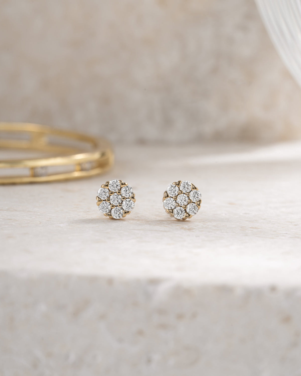 5mm Diamond Cluster Studs
