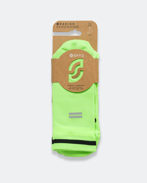 Half Crew Racing Socks - Acid/Green-Black