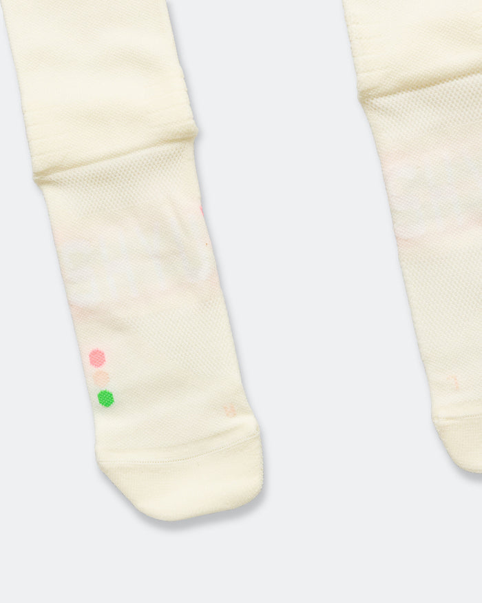 Half Crew Racing Socks - Cream/Blush-Peach