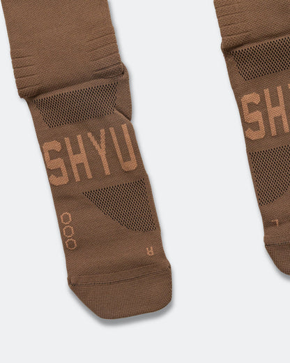 Half Crew Racing Socks - Espresso/Espresso