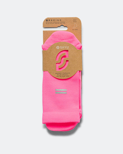 Half Crew Racing Socks - Pink/Pink