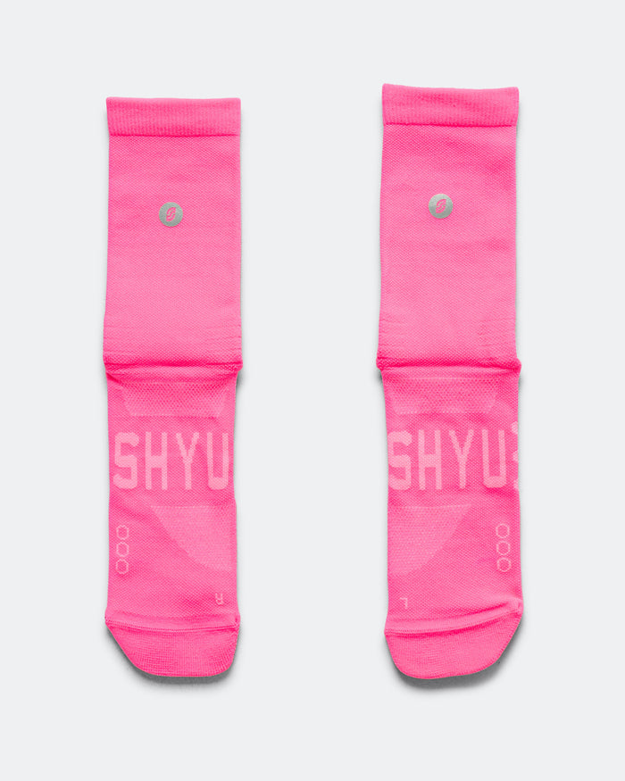 Half Crew Racing Socks - Pink/Pink