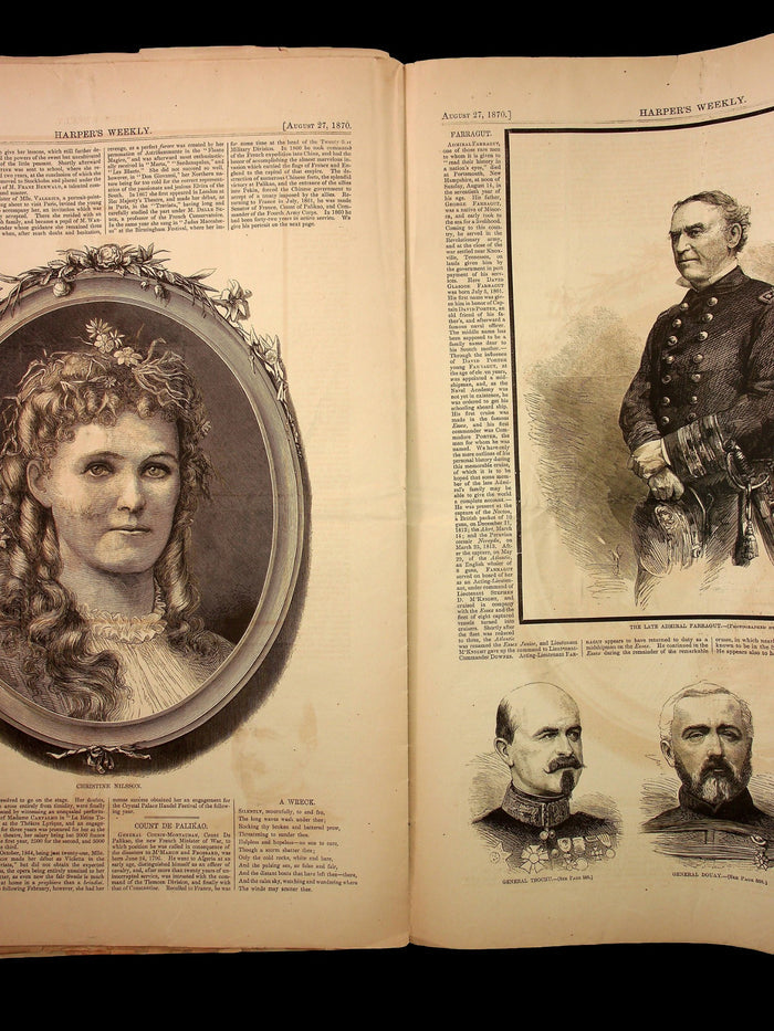 Harper's Weekly (Original 1800s Magazine) - August 27th, 1870 - Reconstruction Era