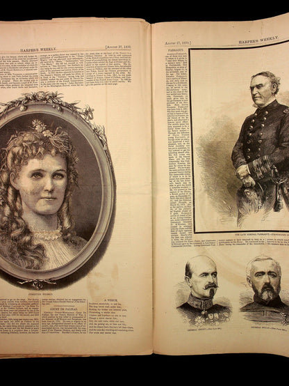 Harper's Weekly (Original 1800s Magazine) - August 27th, 1870 - Reconstruction Era