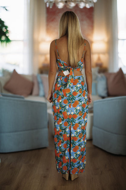 Barefoot Grove Top - Orange and Blue