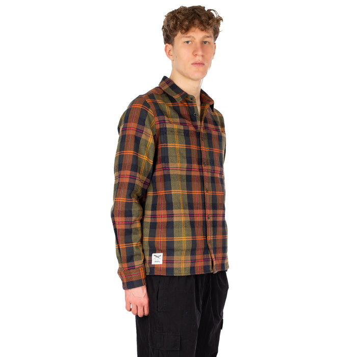 Iriedaily Chillax Lumber Shirt Navy Brown