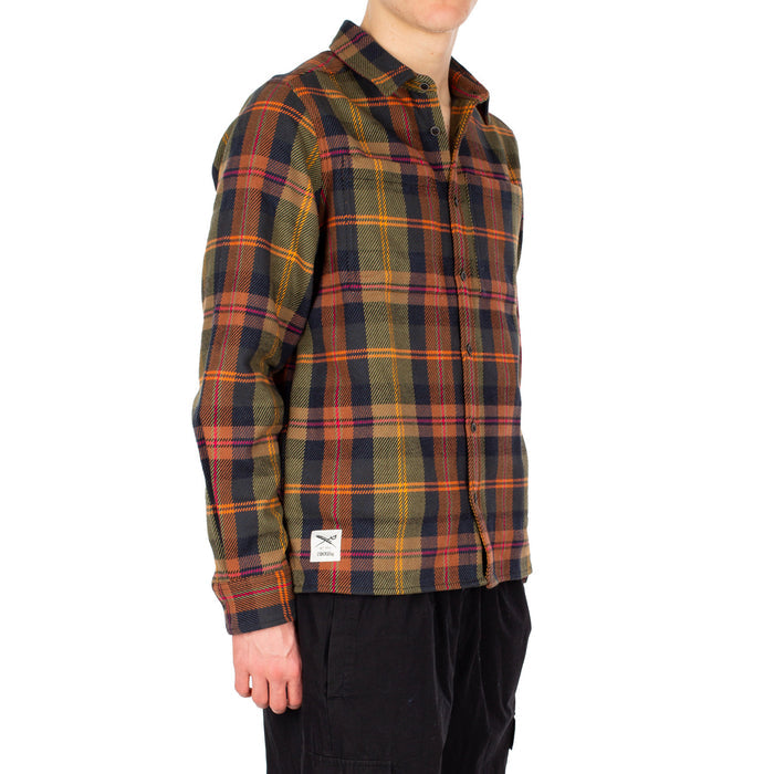Iriedaily Chillax Lumber Shirt Navy Brown